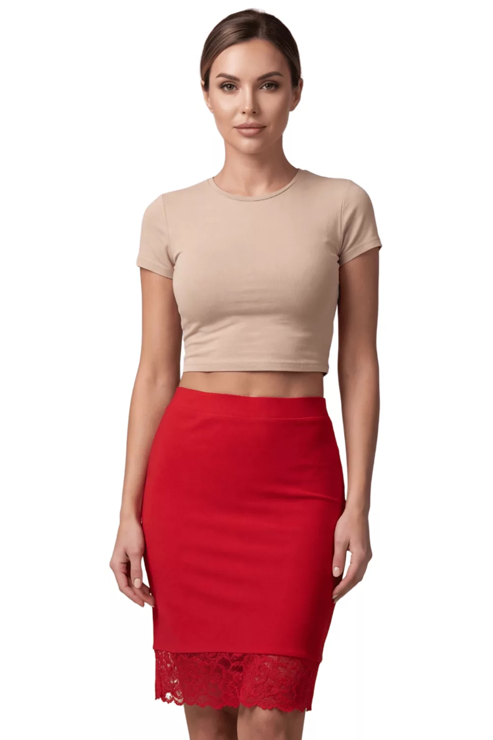 Jupe longue rouge Maria